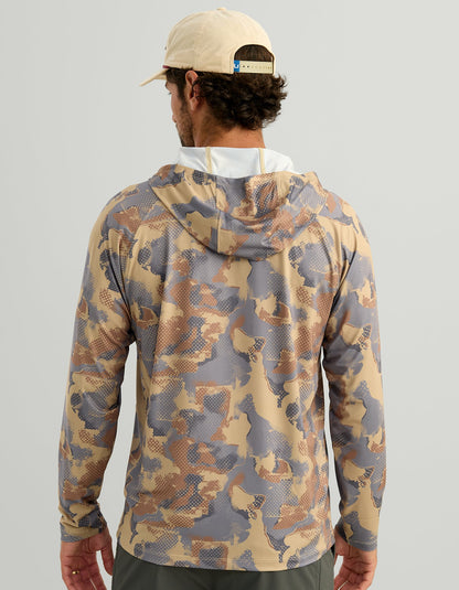 Huk Airweight KC Printed Hoodie - Starfish Tideloom Camo