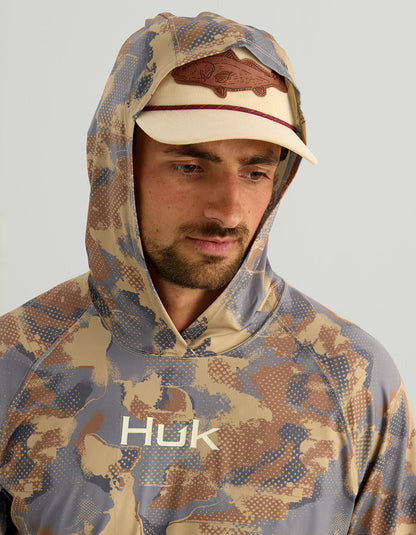 Huk Airweight KC Printed Hoodie - Starfish Tideloom Camo