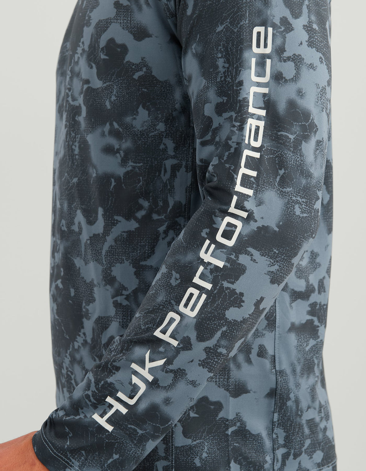 Huk Airweight KC Printed Hoodie - Stormy Blue Tideloom Camo