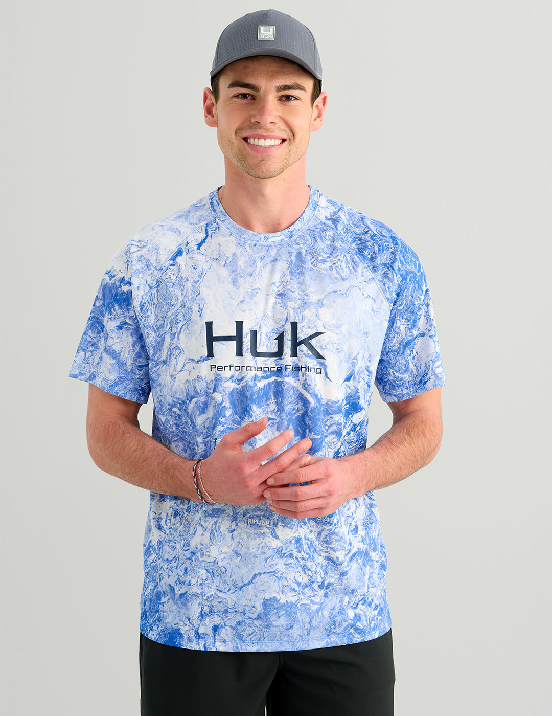 Huk Mossy Oak Pursuit Performance Short Sleeve Crew - Mossy Oak Regatta