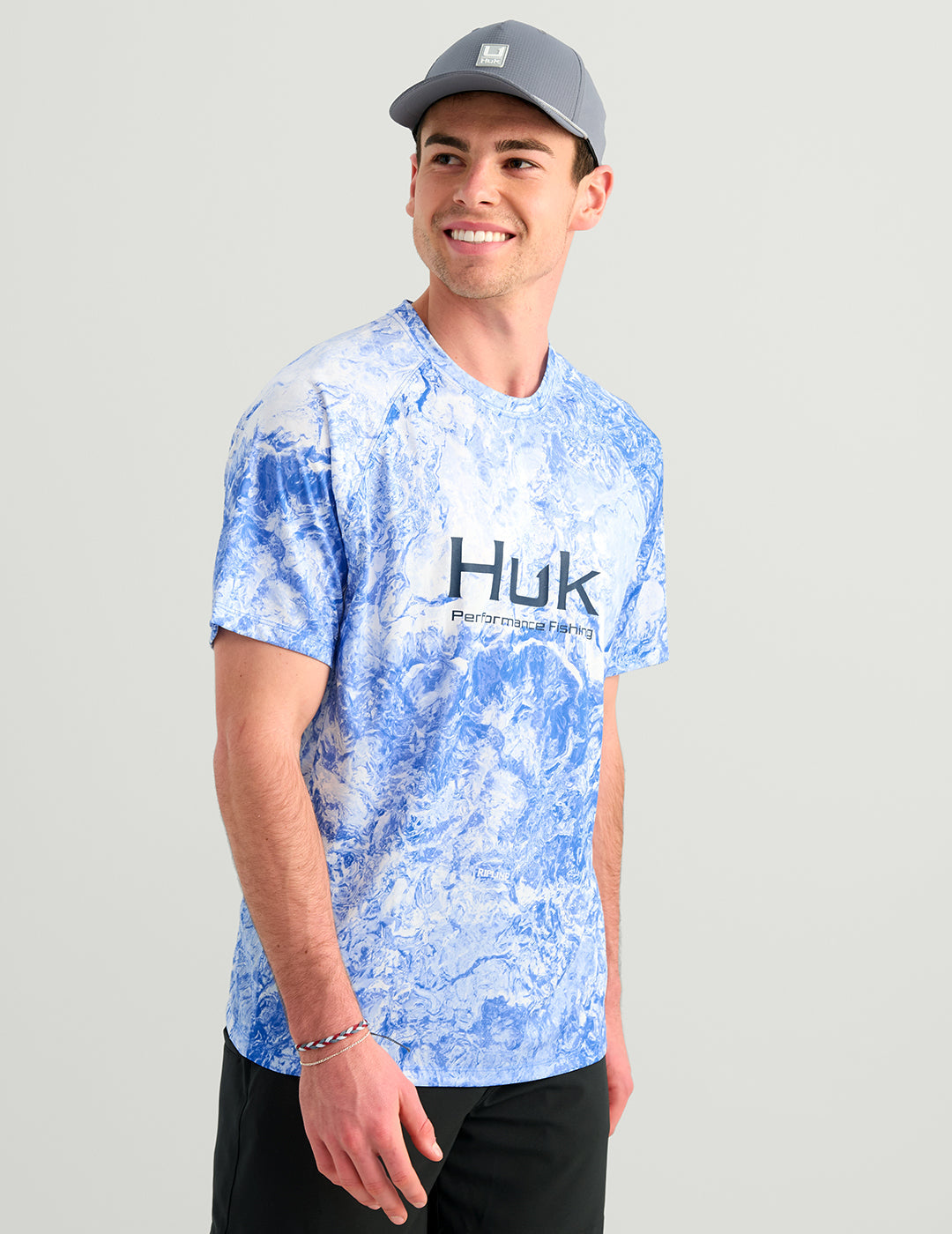 Huk Mossy Oak Pursuit Performance Short Sleeve Crew - Mossy Oak Regatta