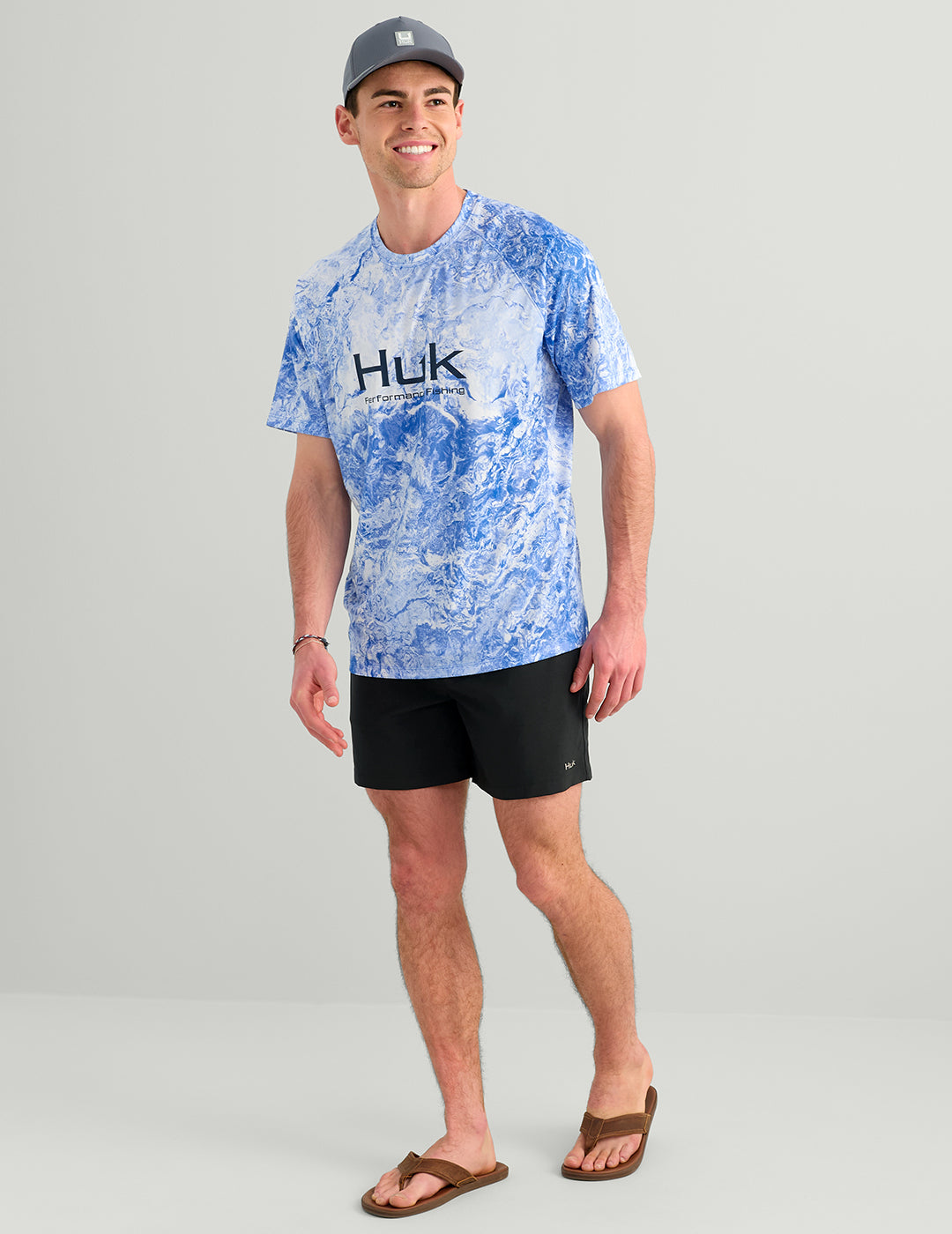 Huk Mossy Oak Pursuit Performance Short Sleeve Crew - Mossy Oak Regatta