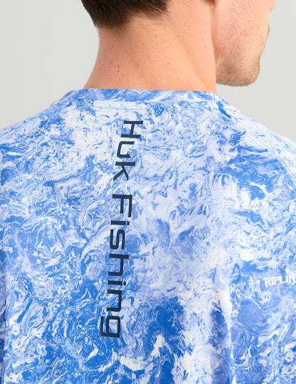 Huk Mossy Oak Pursuit Performance Short Sleeve Crew - Mossy Oak Regatta