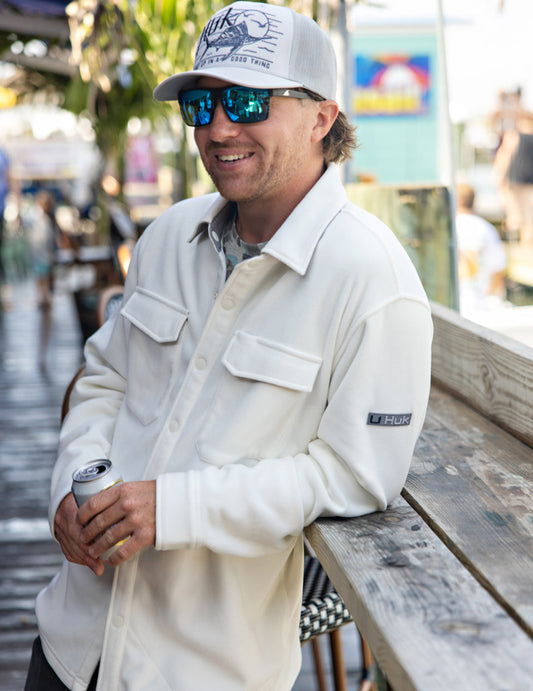 Huk Fleece Shacket - Egret