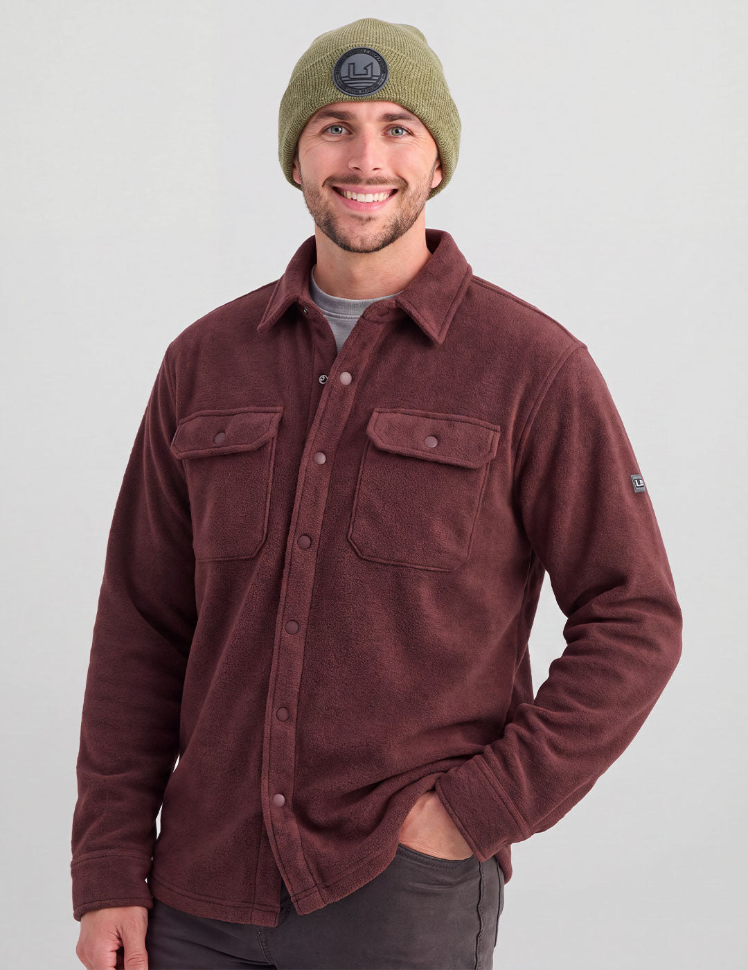 Huk Fleece Shacket - Port Heather