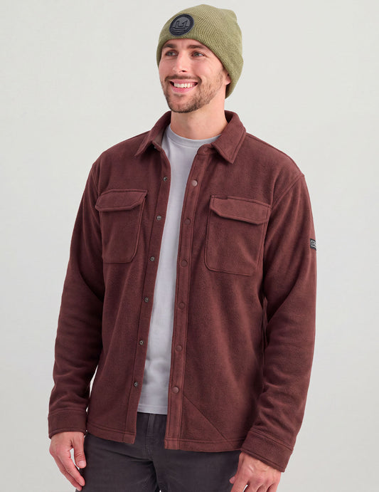 Huk Fleece Shacket - Port Heather