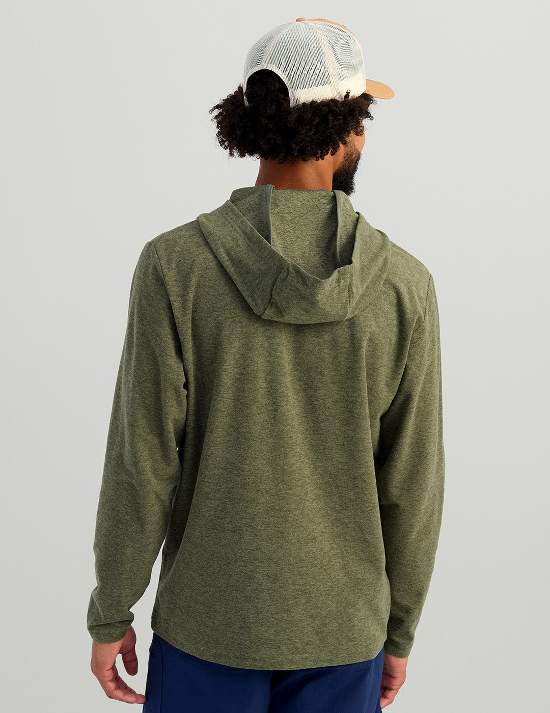 Huk Leeward Lightweight Fleece Hoodie - Moss Heather