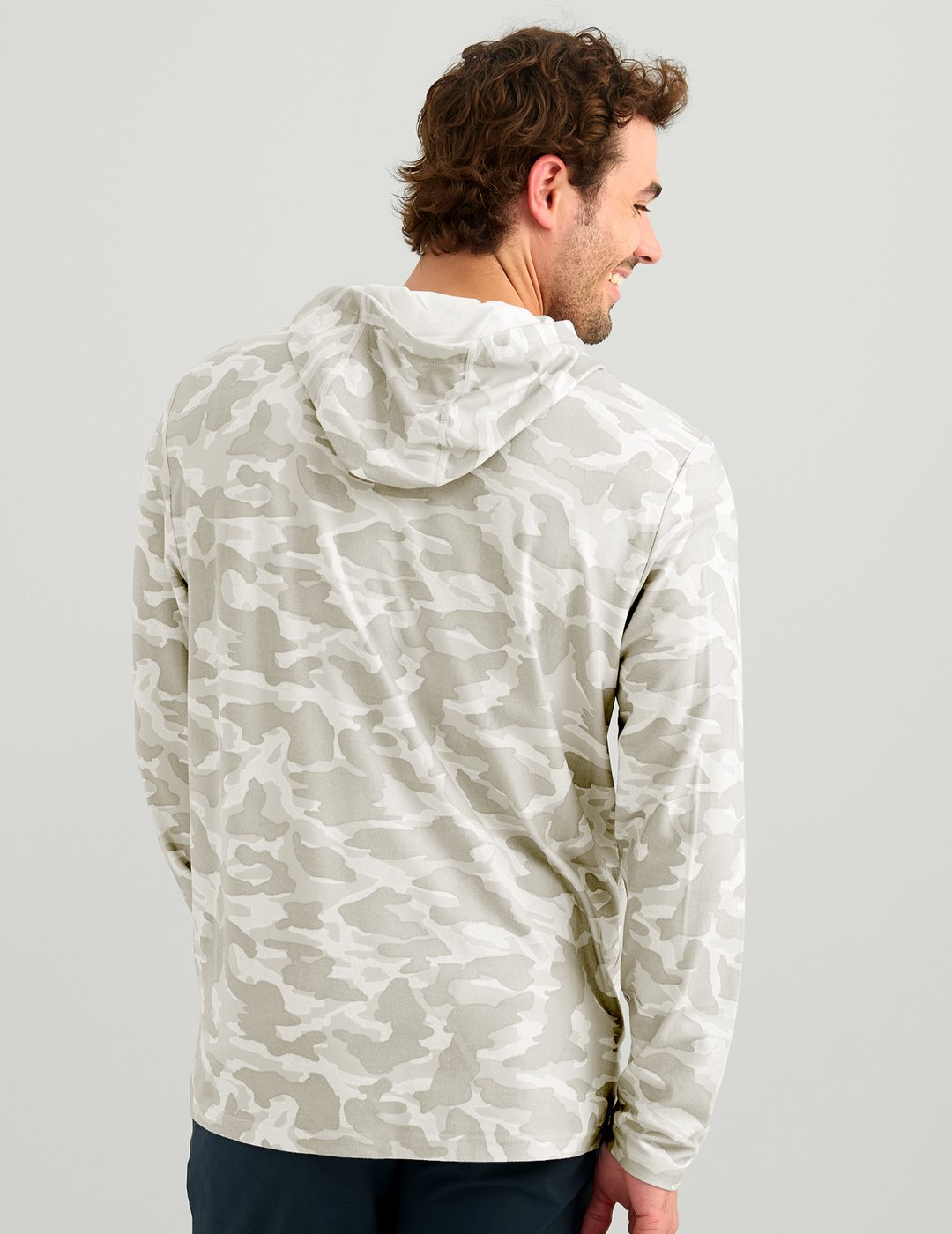 Huk Leeward Lightweight Fleece Hoodie - Seagull Camo