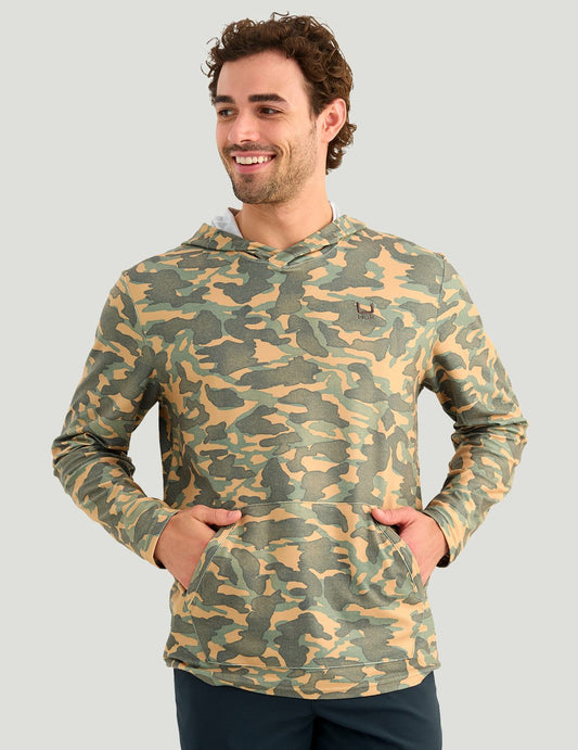 Huk Leeward Lightweight Fleece Hoodie - Starfish Camo