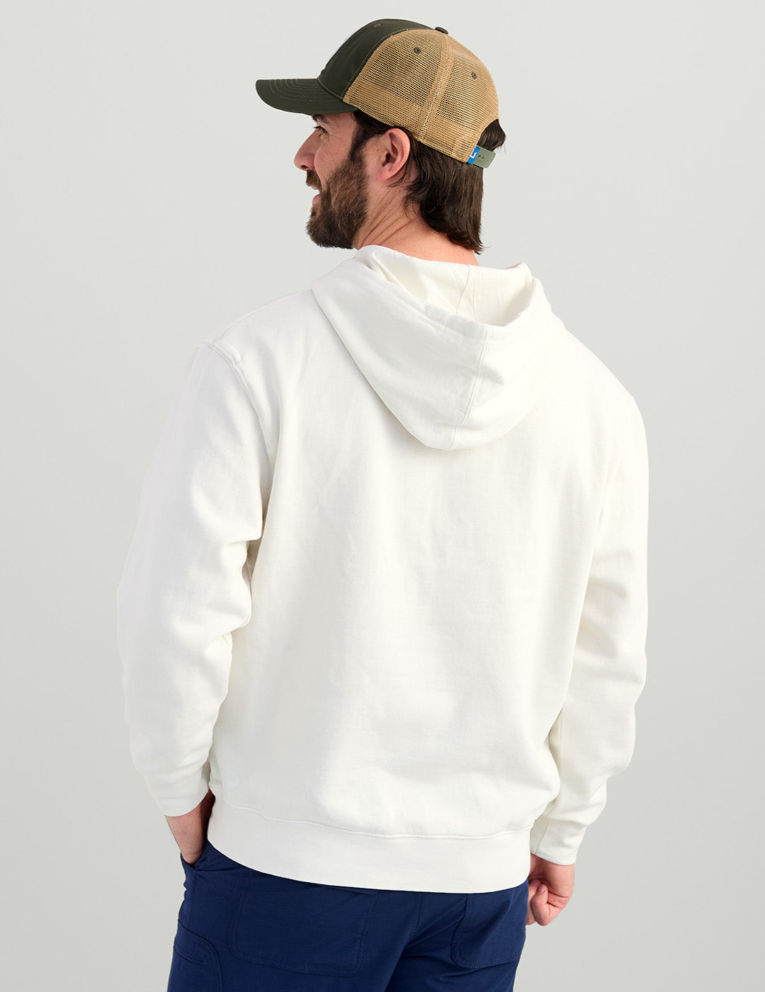 Huk Huk Barb U Cotton Fleece Hoodie - Egret