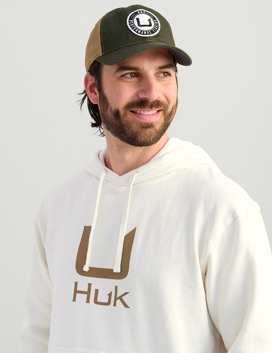 Huk Huk Barb U Cotton Fleece Hoodie - Egret
