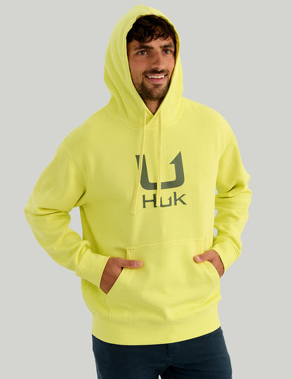 Huk Huk Barb U Cotton Fleece Hoodie - Vintage Chartreuse