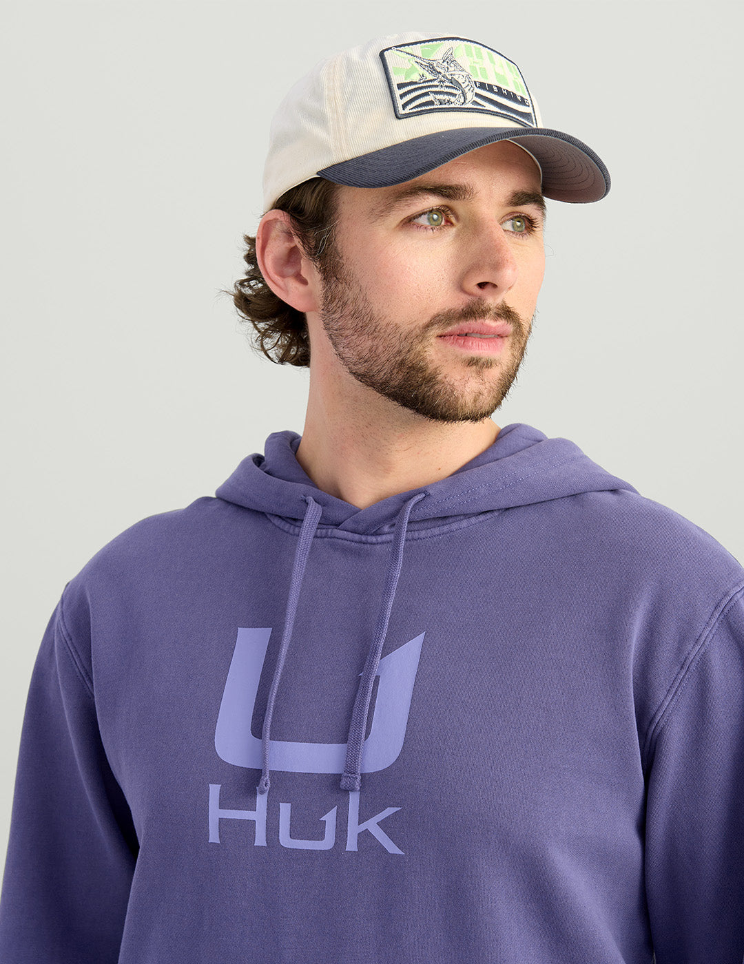 Huk Huk Barb U Cotton Fleece Hoodie - Skipper Blue