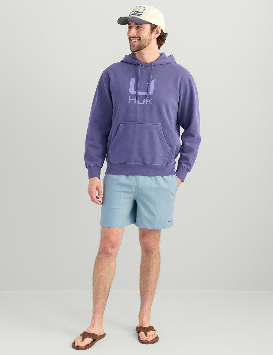 Huk Huk Barb U Cotton Fleece Hoodie - Skipper Blue