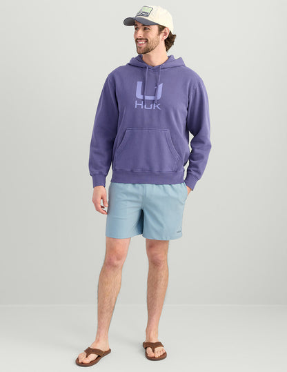 Huk Huk Barb U Cotton Fleece Hoodie - Skipper Blue