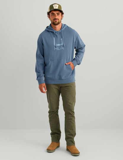 Huk Huk Barb U Cotton Fleece Hoodie - Stormy Blue