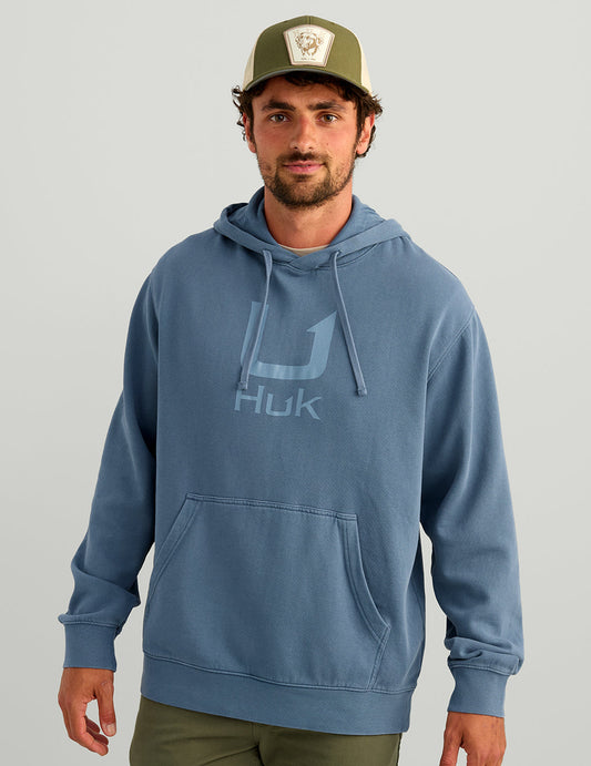 Huk Huk Barb U Cotton Fleece Hoodie - Stormy Blue