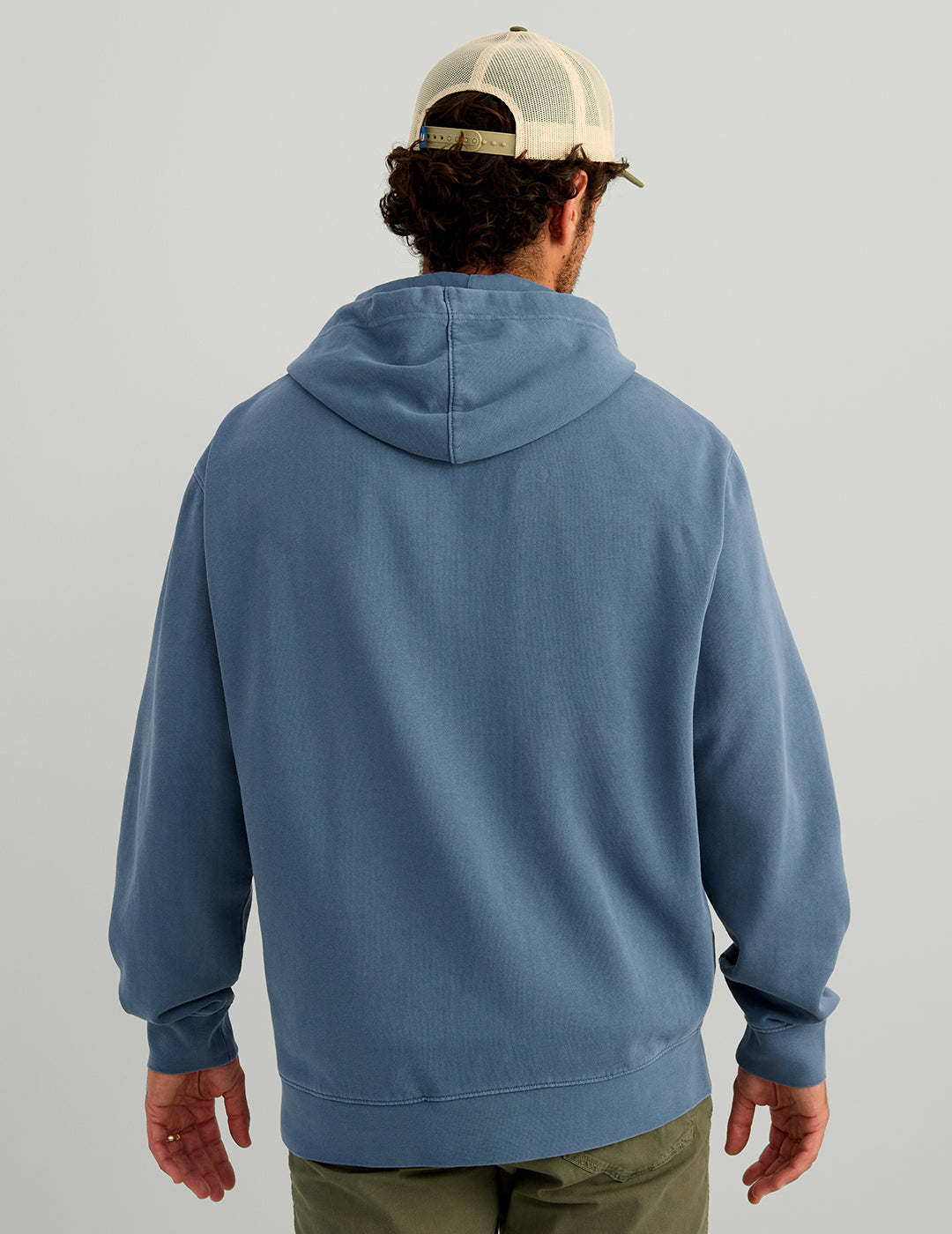 Huk Huk Barb U Cotton Fleece Hoodie - Stormy Blue