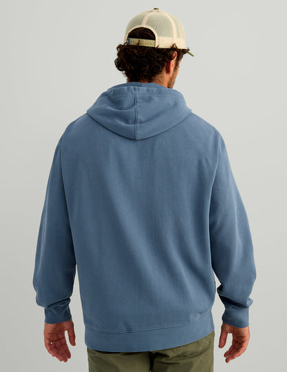 Huk Huk Barb U Cotton Fleece Hoodie - Stormy Blue