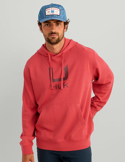 Huk Huk Barb U Cotton Fleece Hoodie - Mineral Red