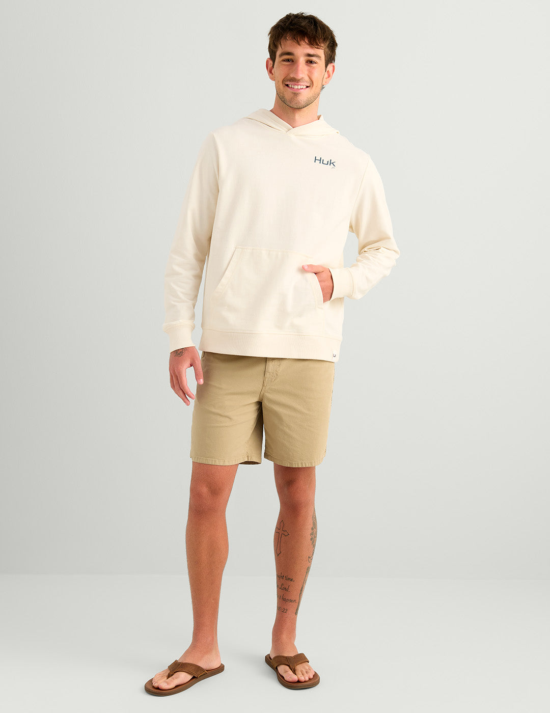 Huk Edisto KC Americana Hoodie - Egret