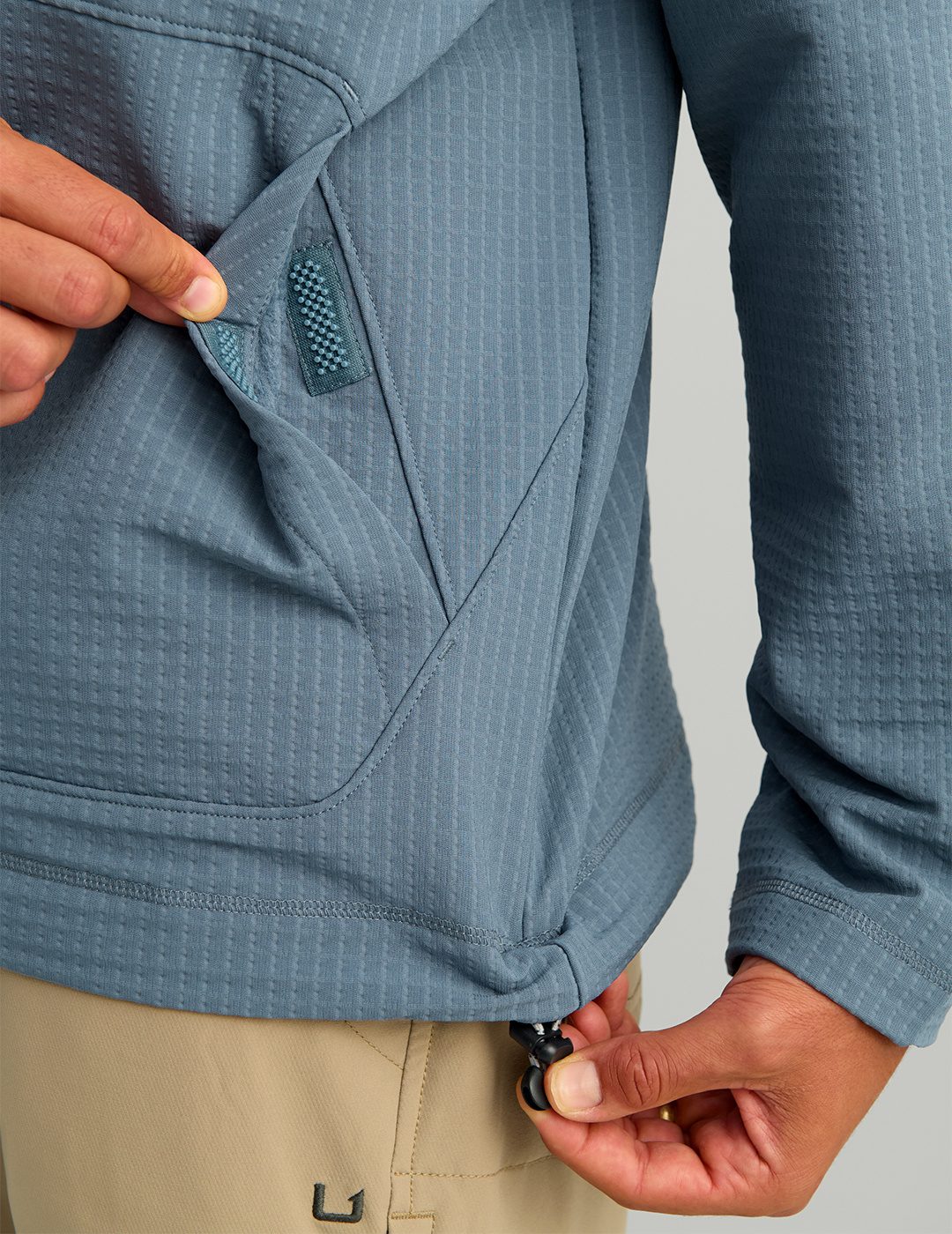 Huk Whitecap Full Zip Fleece Hoodie - Stormy Blue