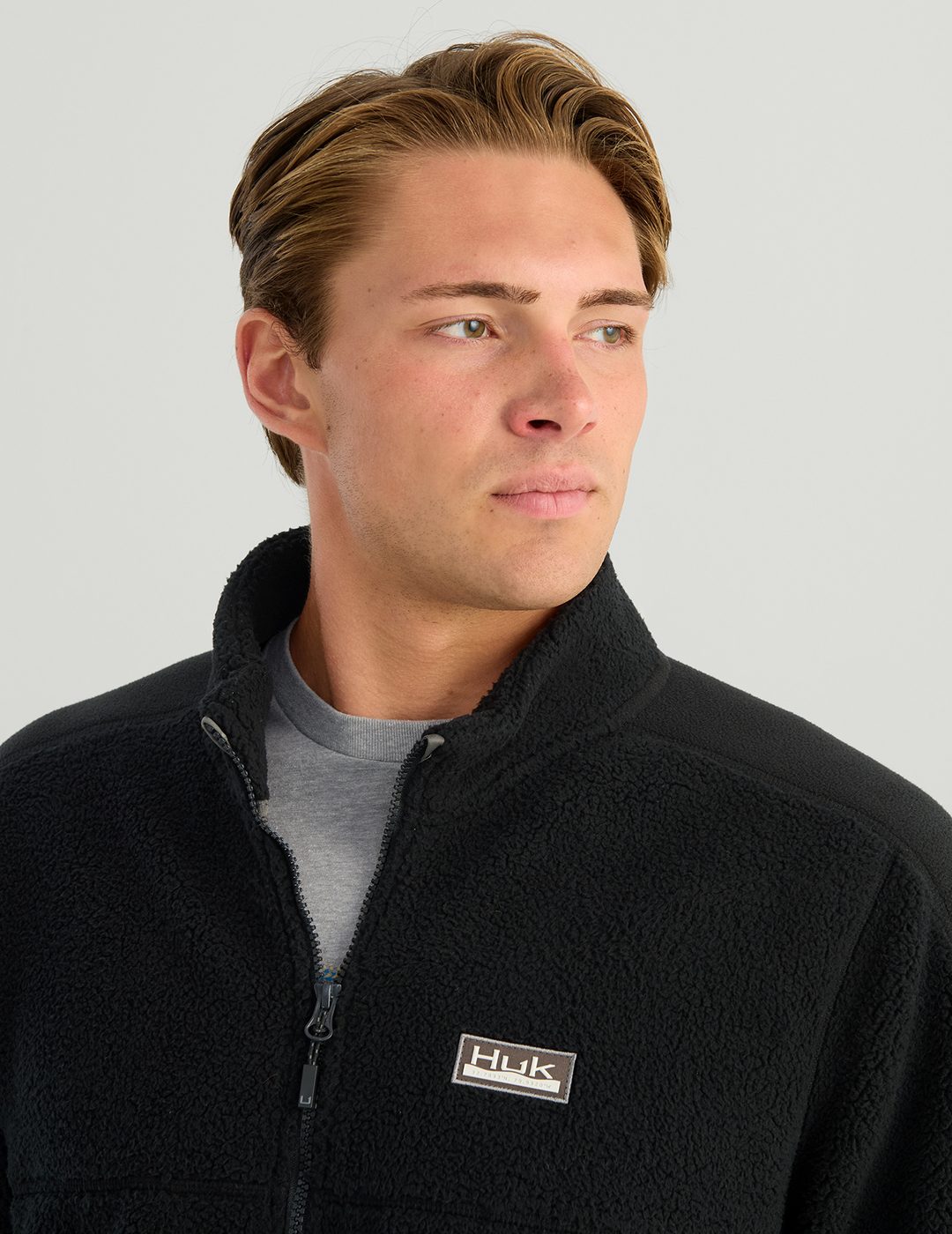 Huk Helm Full Zip Fleece - Black