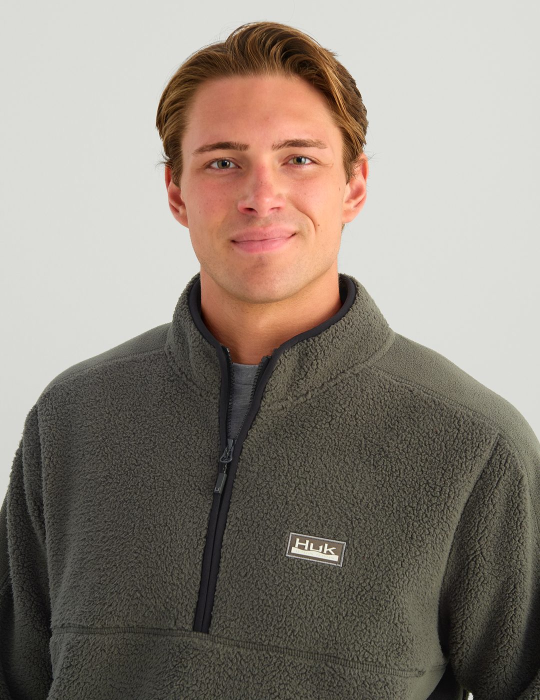 Huk Helm 1/2 Zip Fleece Pullover - Dark Shadow
