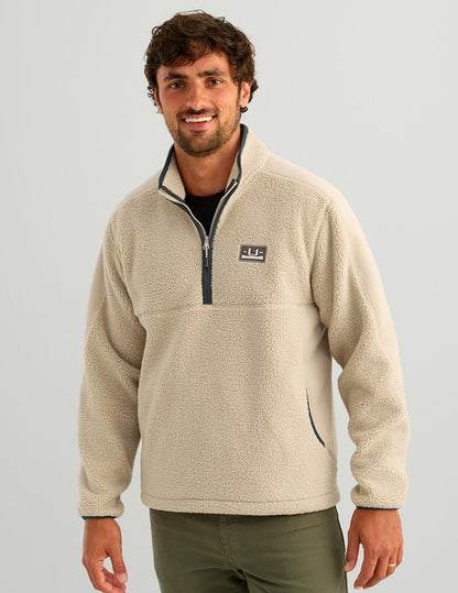 Huk Helm 1/2 Zip Fleece Pullover - River Rock