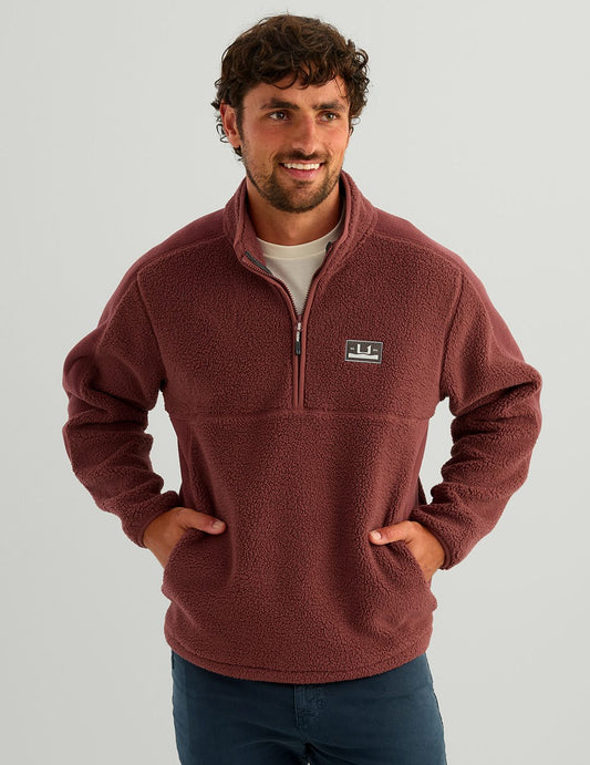 Huk Helm 1/2 Zip Fleece Pullover - Port