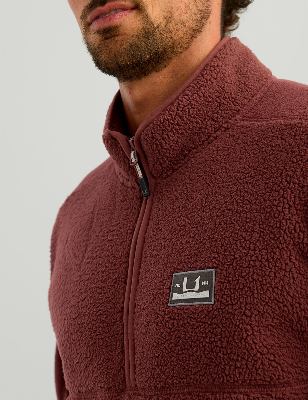 Huk Helm 1/2 Zip Fleece Pullover - Port