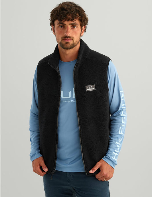 Huk Helm Fleece Vest - Black
