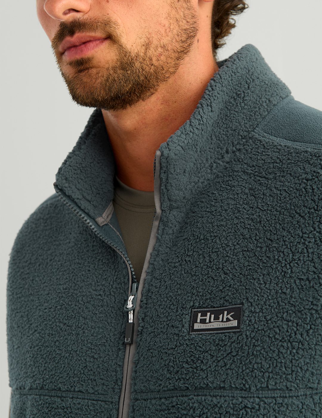 Huk Helm Fleece Vest - Sea Storm