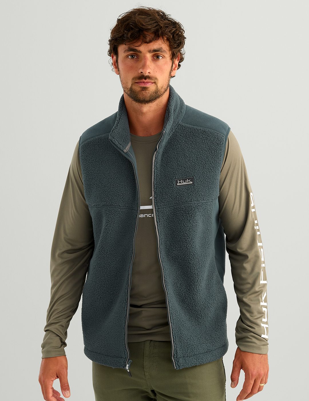 Huk Helm Fleece Vest - Sea Storm