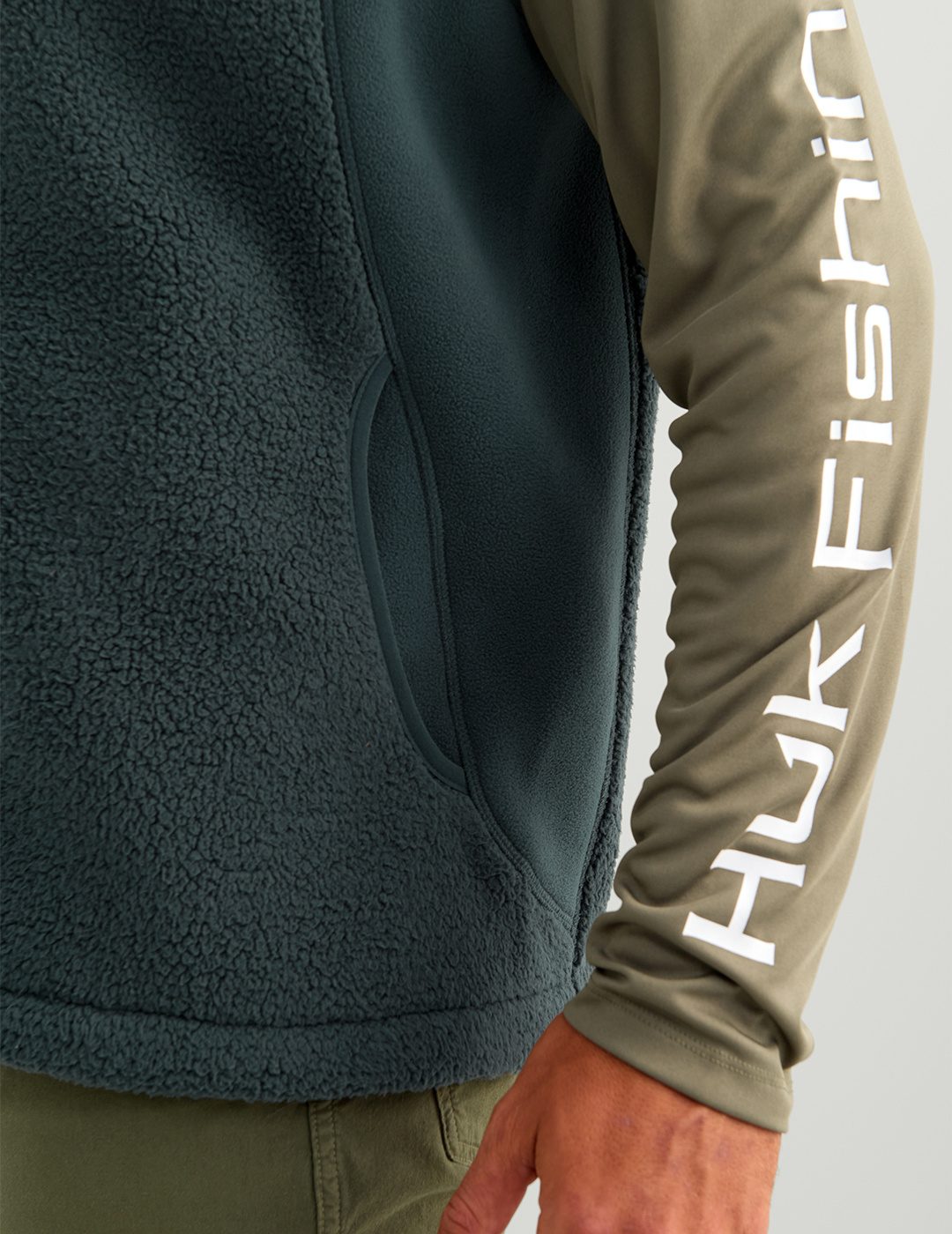 Huk Helm Fleece Vest - Sea Storm