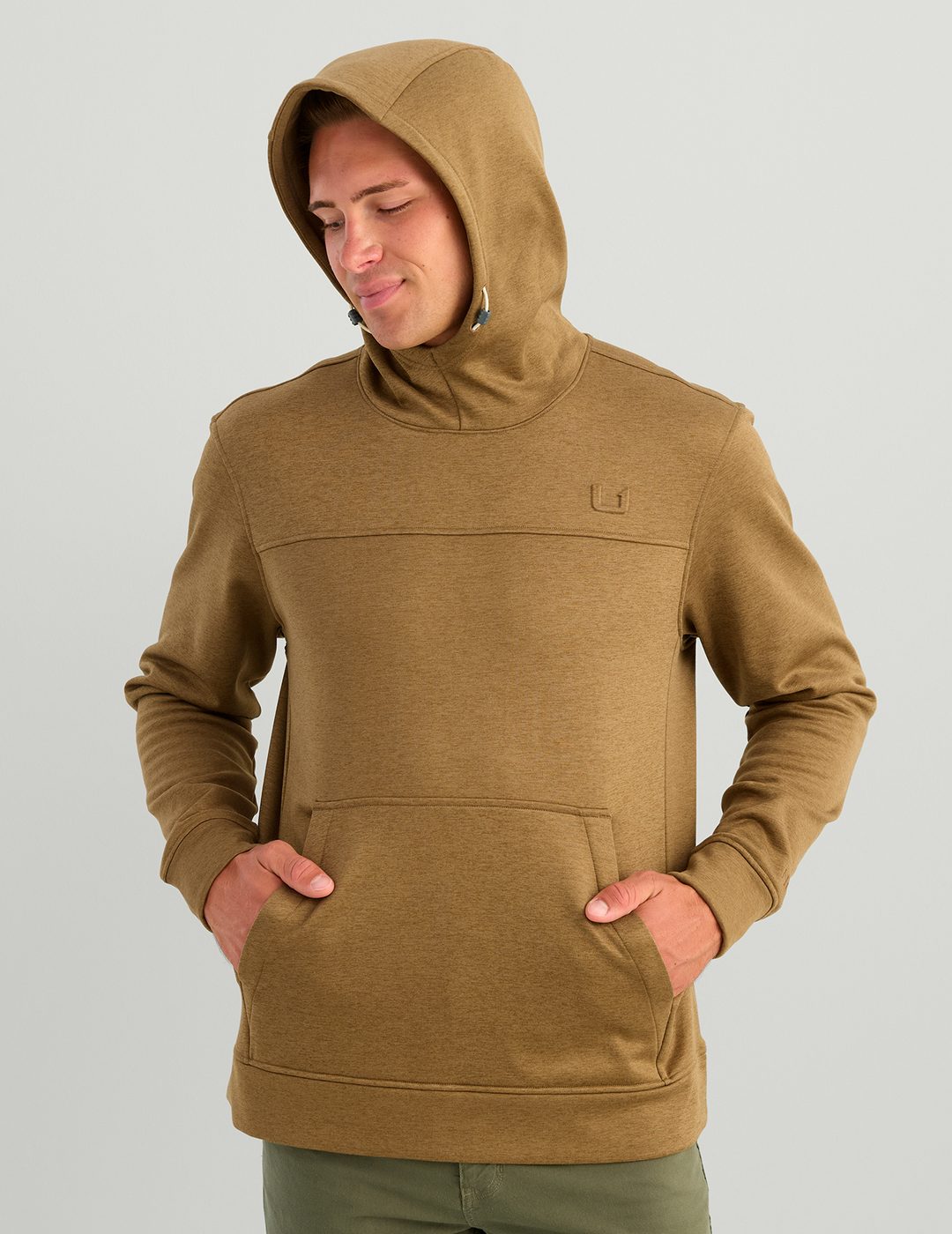 Huk Coldfront+ Fleece Hoodie - Saltmarsh Heather