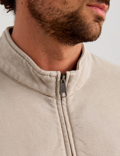 Huk Cotton Fleece 1/4 Zip - Egret