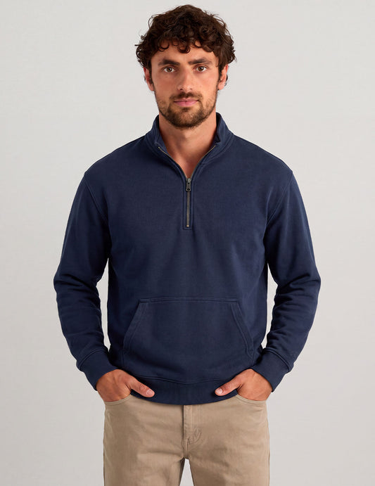 Huk Cotton Fleece 1/4 Zip - Sea Storm