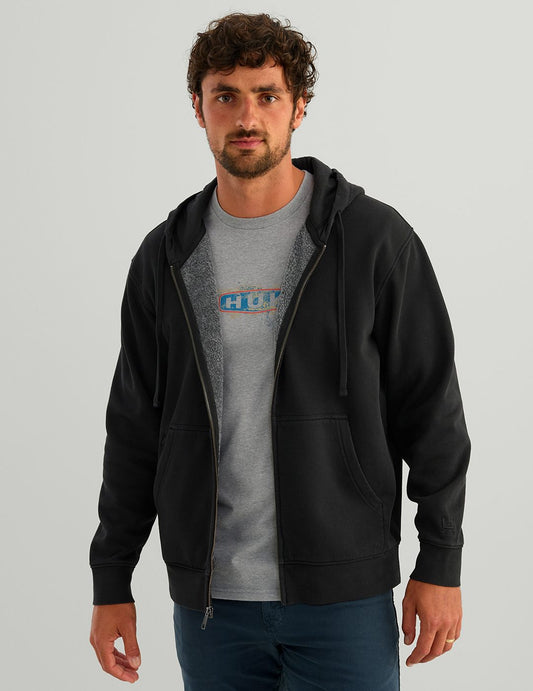 Huk Cotton Fleece Full Zip Hoodie - Black