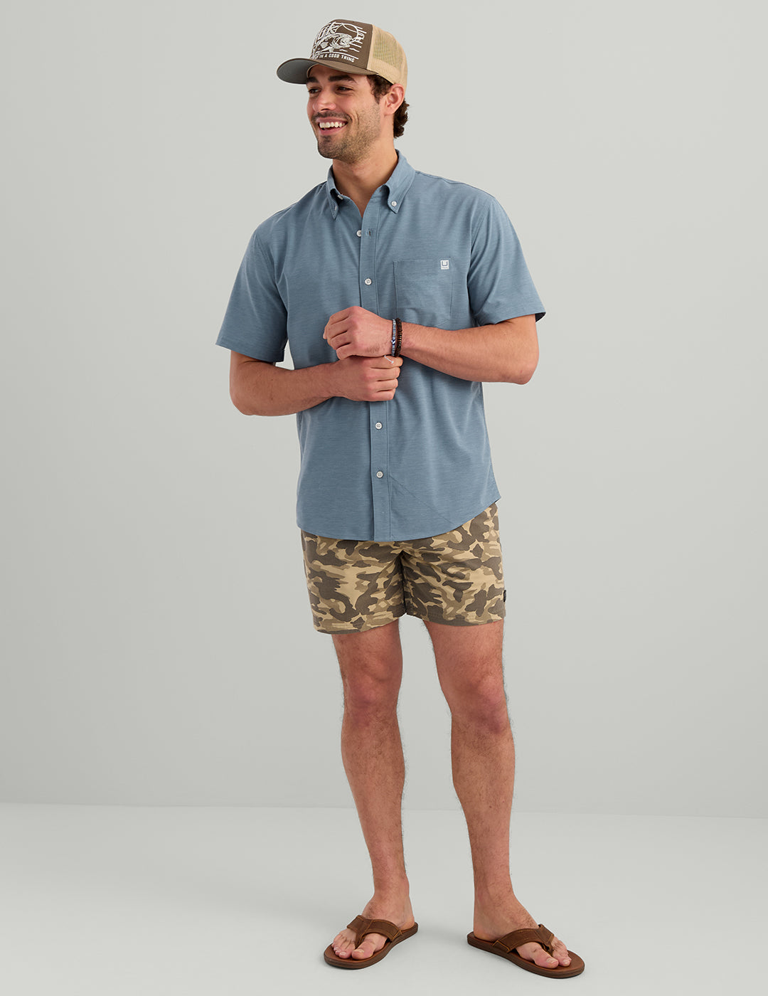Huk Kona Button-Down - Stormy Blue