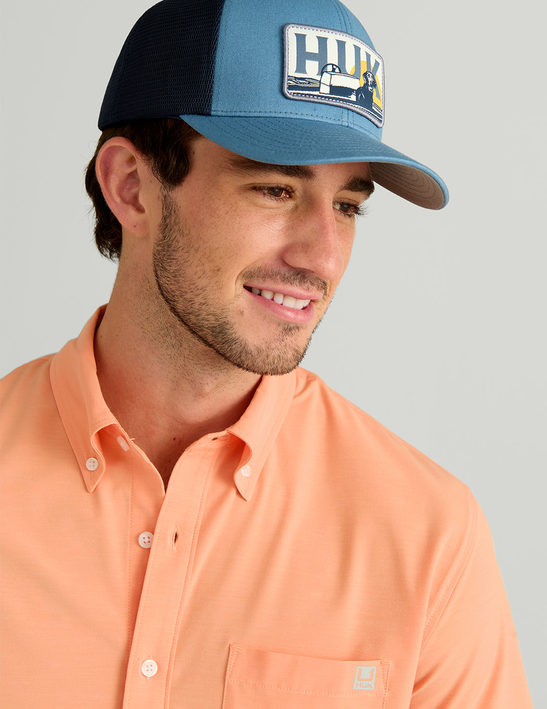 Huk Kona Button-Down - Coral Reef
