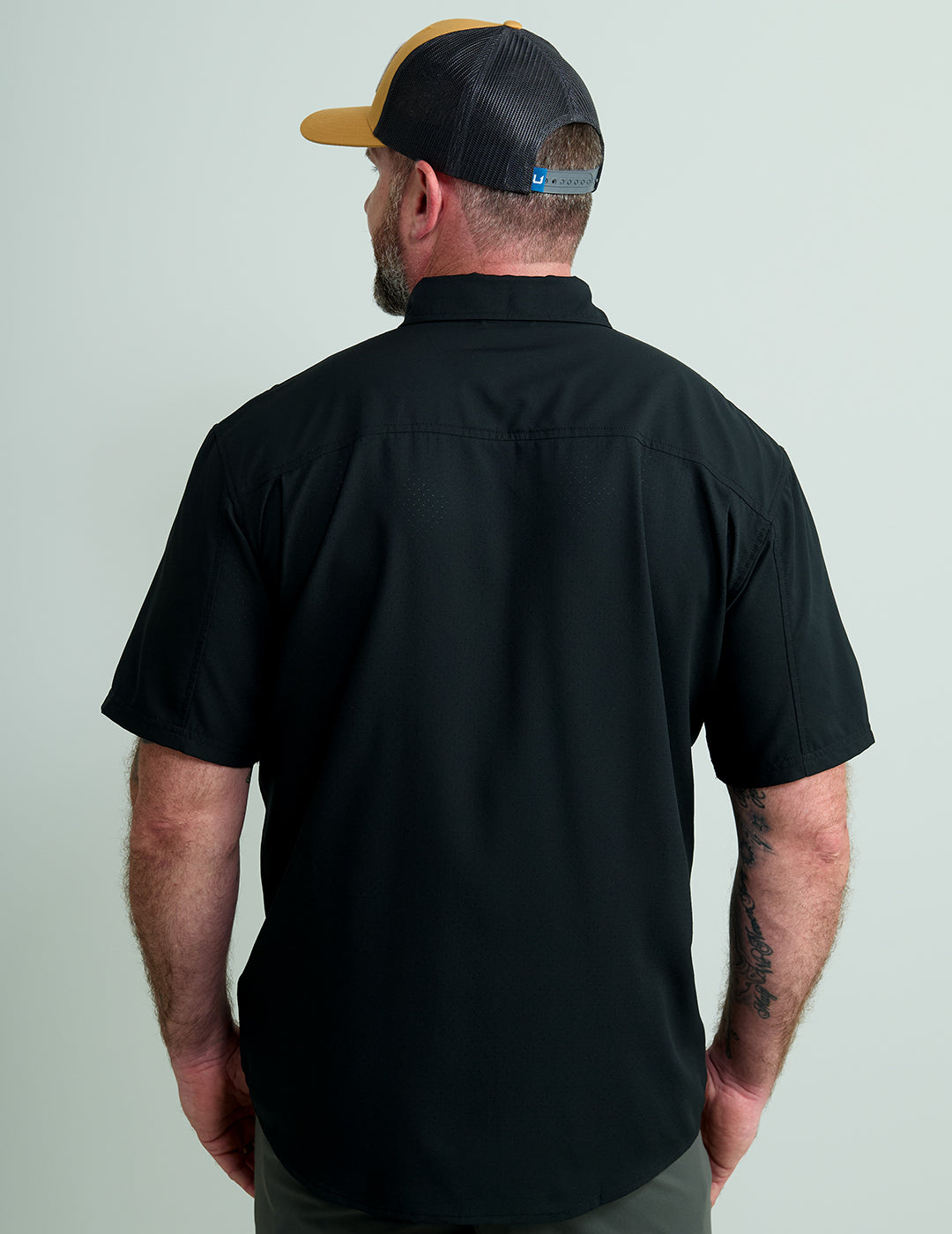 Huk Tide Point Short Sleeve Button-Down - Black