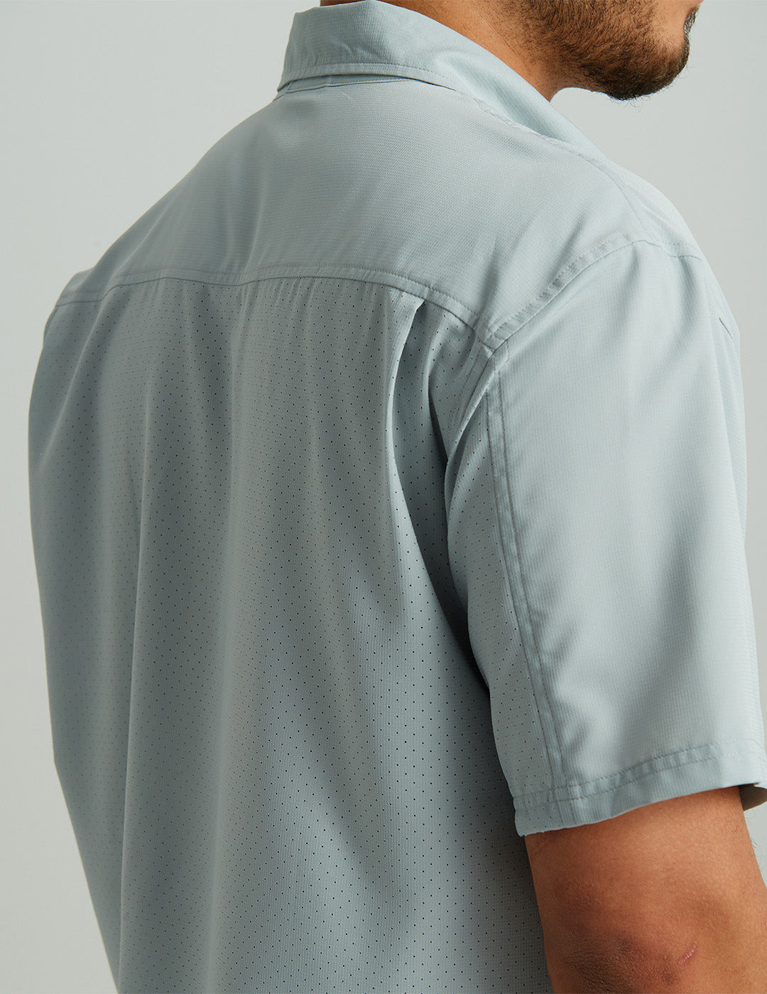 Huk Tide Point Short Sleeve Button-Down - Harbor Mist