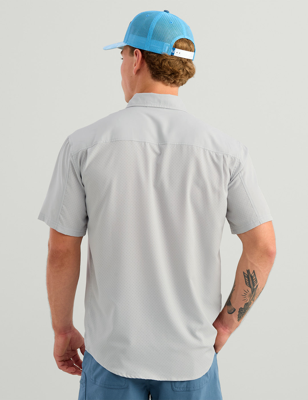 Huk Tide Point Short Sleeve Button-Down - Seagull
