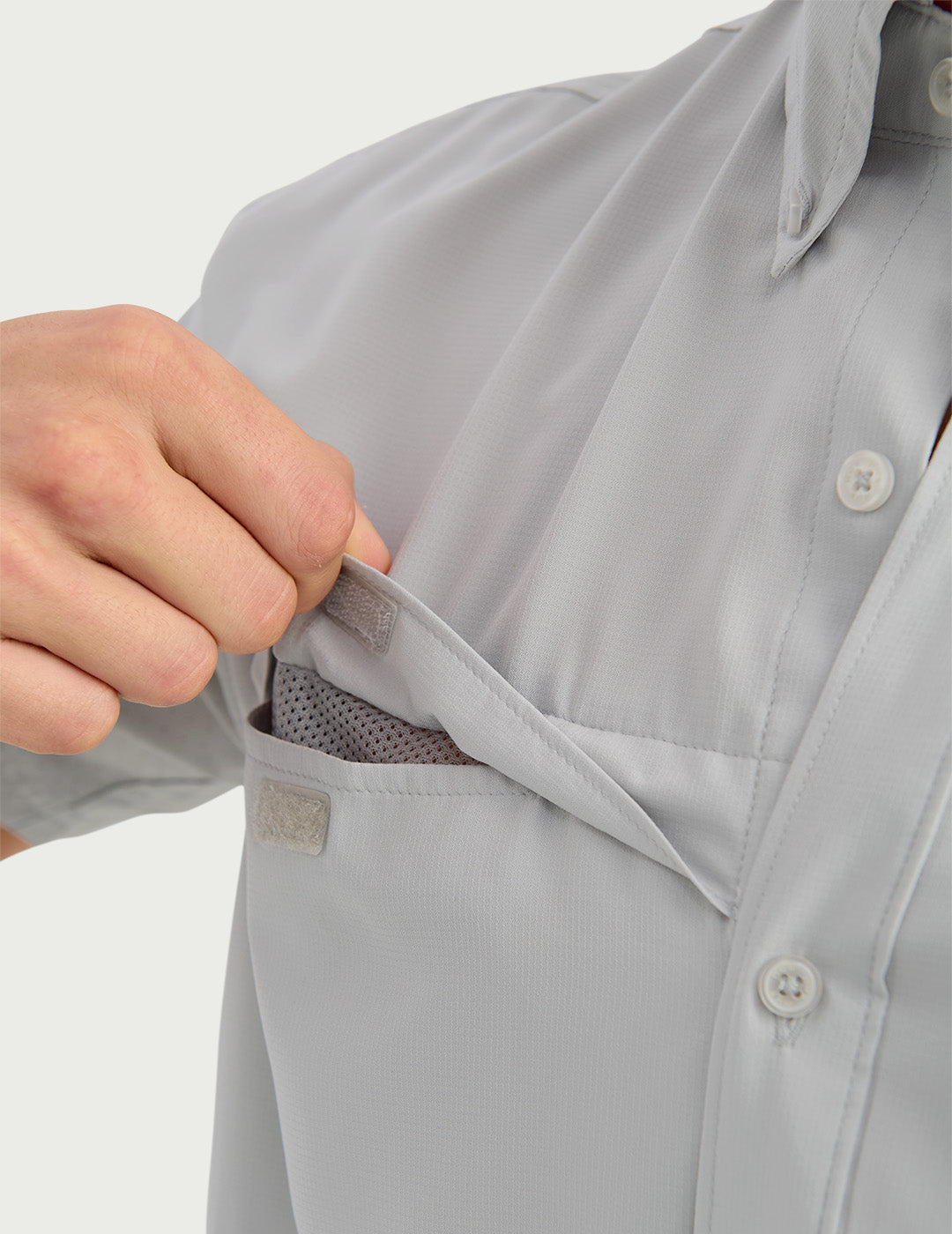 Huk Tide Point Short Sleeve Button-Down - Seagull