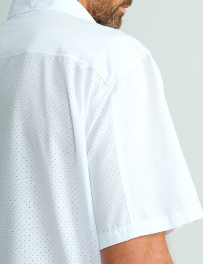Huk Tide Point Short Sleeve Button-Down - White