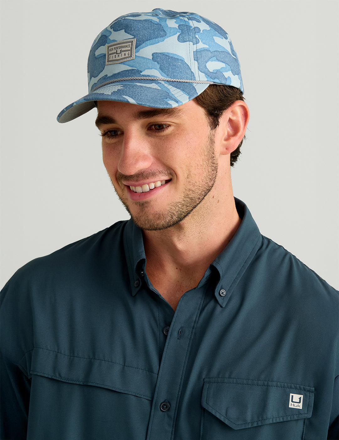 Huk Tide Point Short Sleeve Button-Down - Sea Storm
