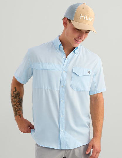 Huk Tide Point Short Sleeve Button-Down - Coastal Drift
