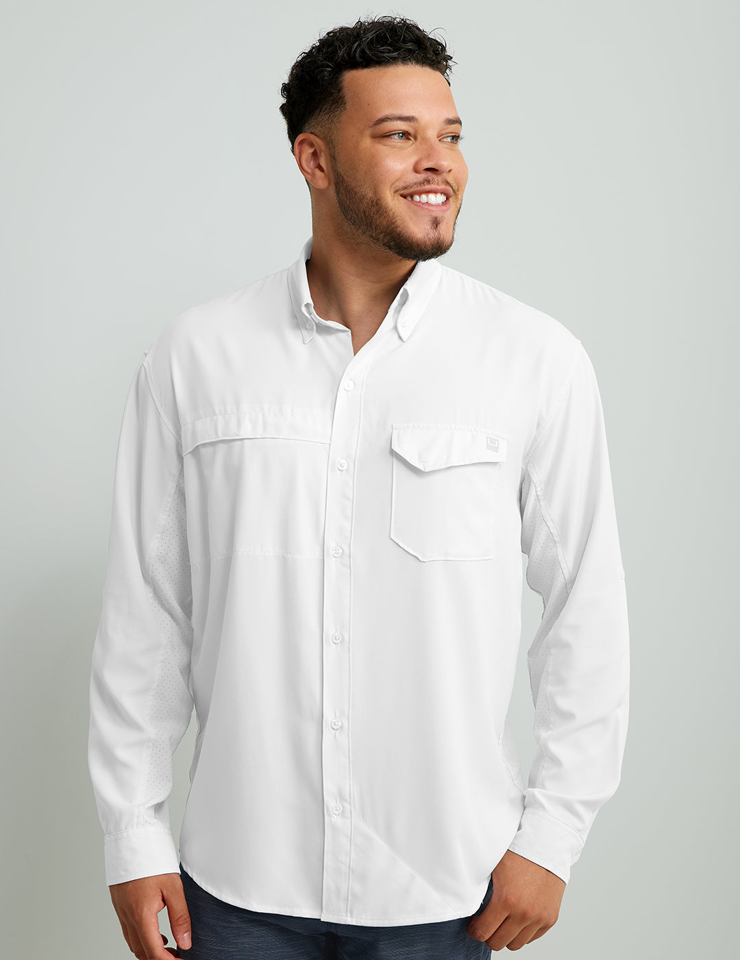 Huk Tide Point Button-Down - White