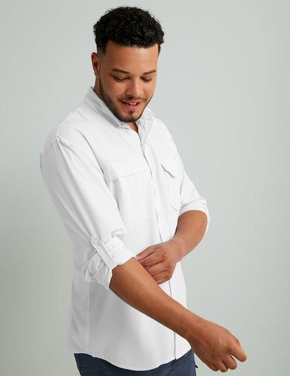 Huk Tide Point Button-Down - White